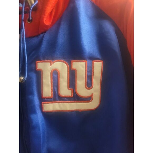 Vintage Rear NFL Giants XXL Hooded Puffer Mens Jacket - Picture 3 of 6